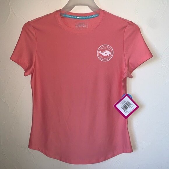 Chubby Mermaids Save the Manatees Crew Neck Tee Small - Picture 2 of 8